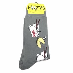 Foozys Chinese Takeout Socks Gray One Sizes Fits Most